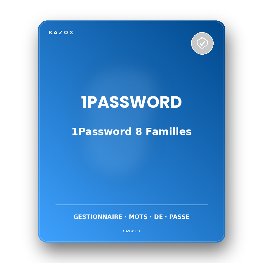 1Password 8 Familles (5 utilisateurs) 1 an