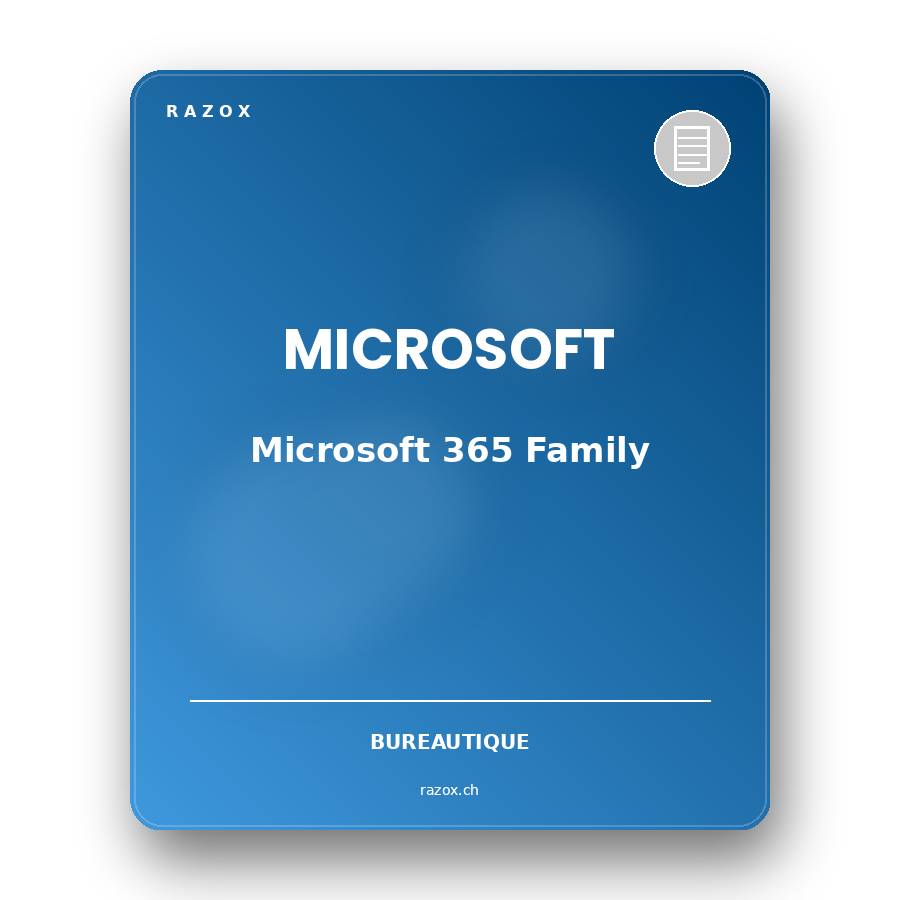 Microsoft 365 Family 6 utilisateurs 1 an