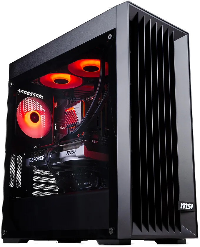 PC Gamer Razox RAZORBACK - Vue iso vitrée