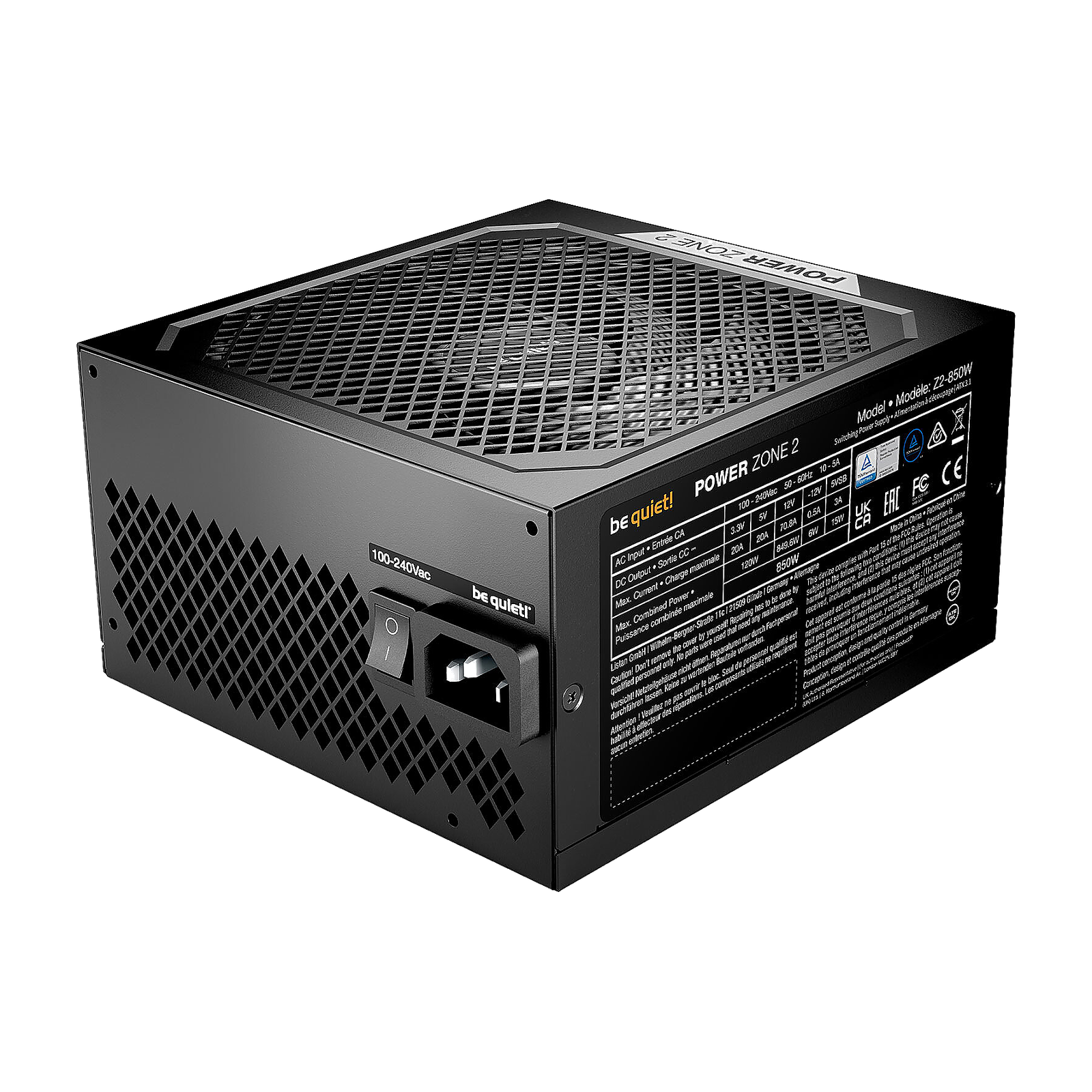 be quiet! Power Zone 2 850W — Alimentation PC — Razox Suisse