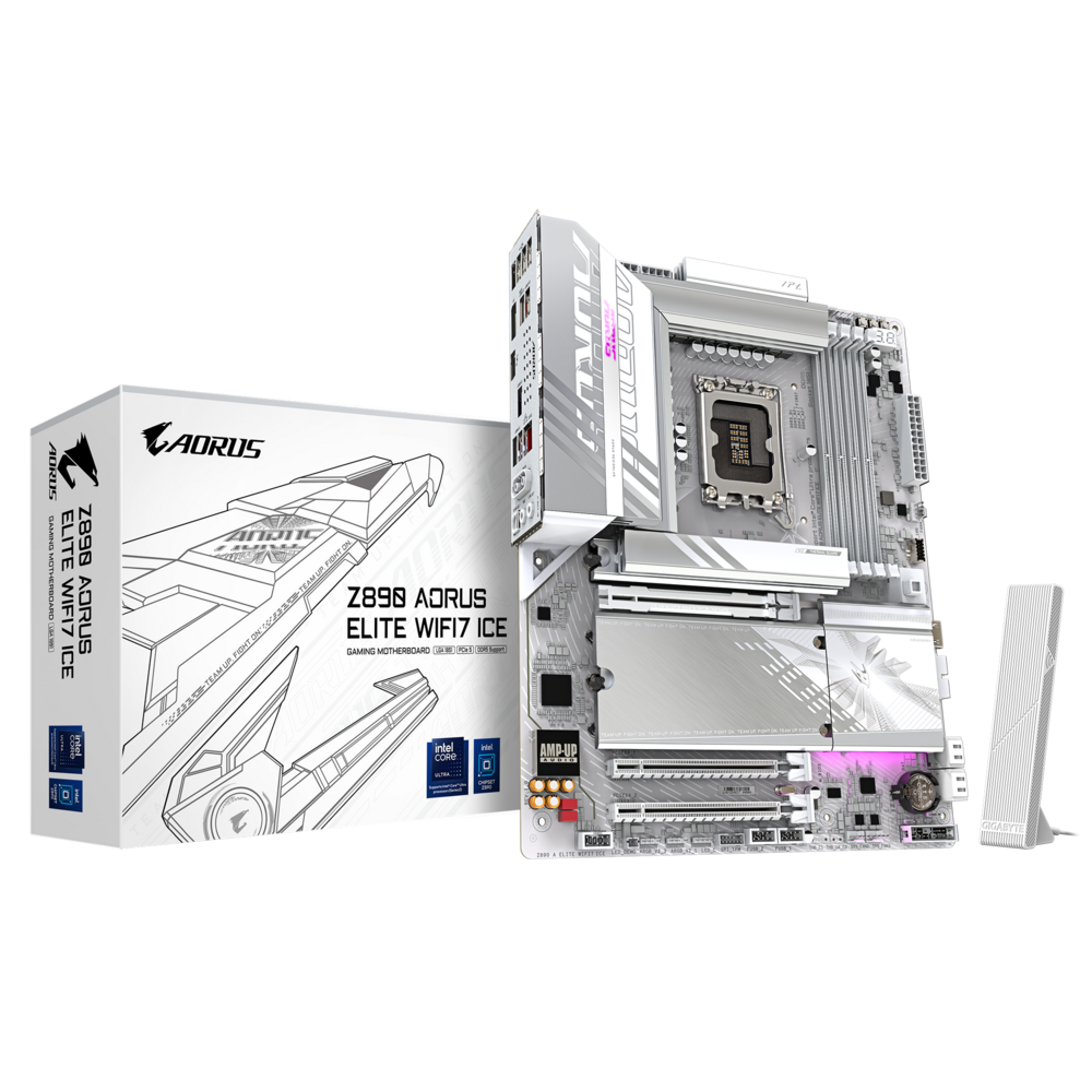 Gigabyte Z890 A ELITE WF7 ICE — vue d’ensemble